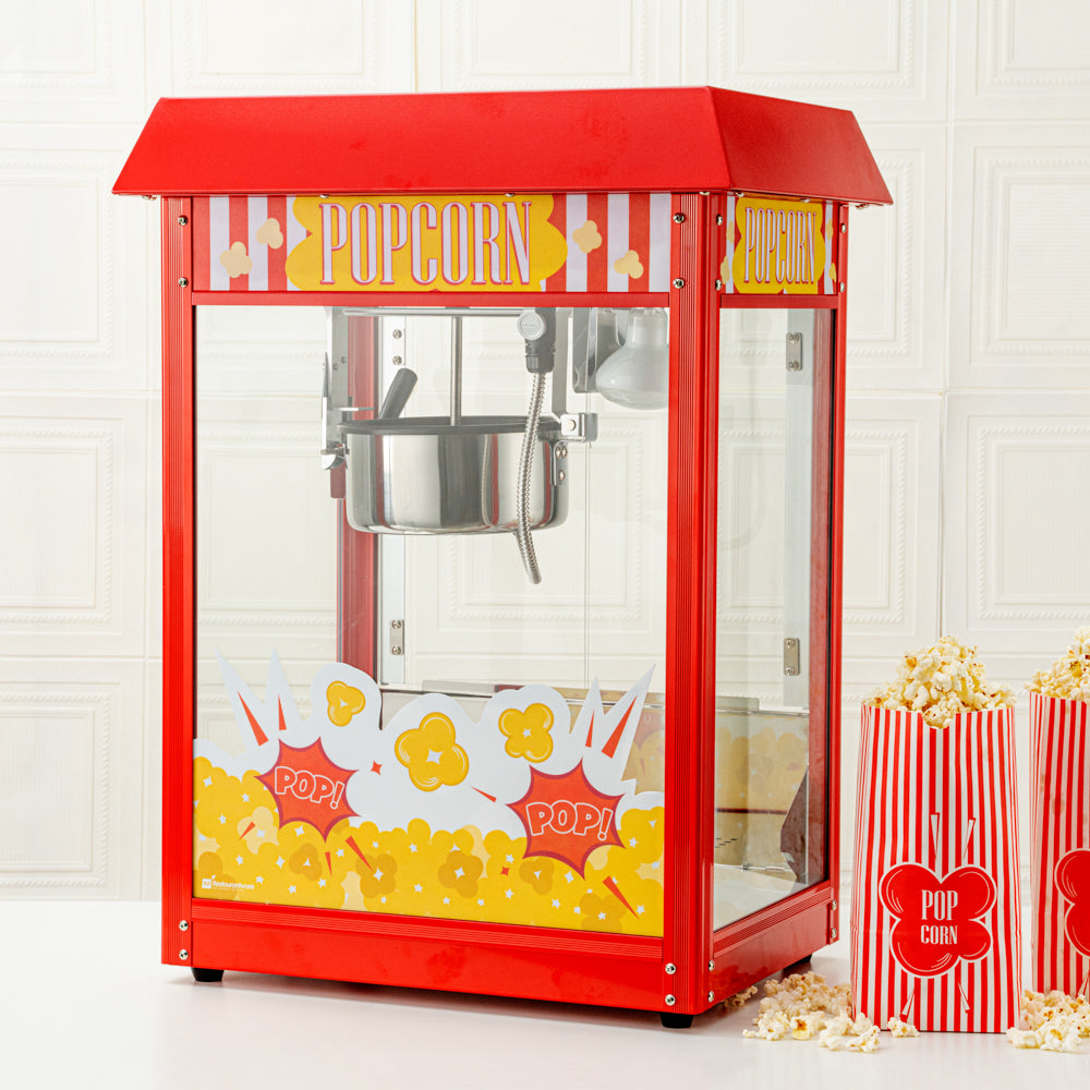 Hi Tek 8 oz Red Stainless Steel Popcorn Machine - 1 count box