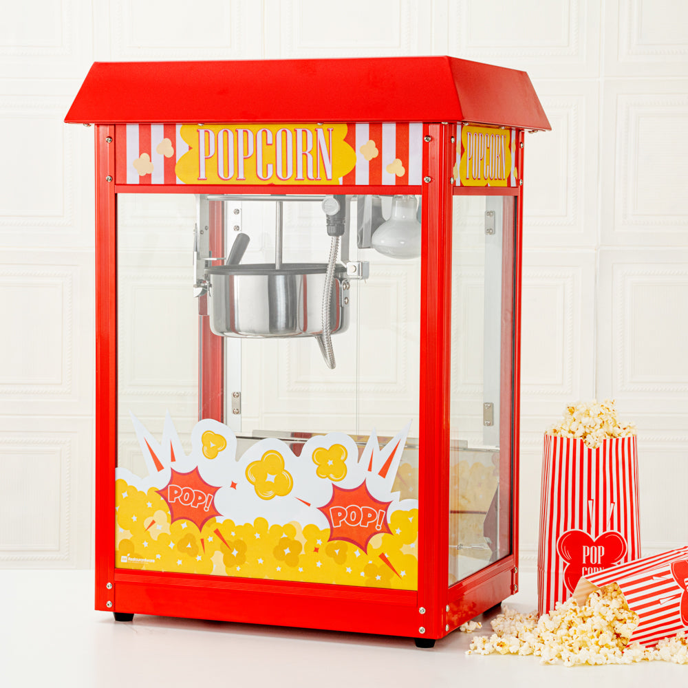 Hi Tek 8 oz Red Stainless Steel Popcorn Machine - 1 count box