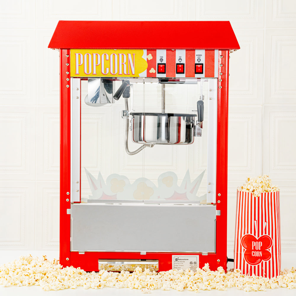 Hi Tek 8 oz Red Stainless Steel Popcorn Machine - 1 count box