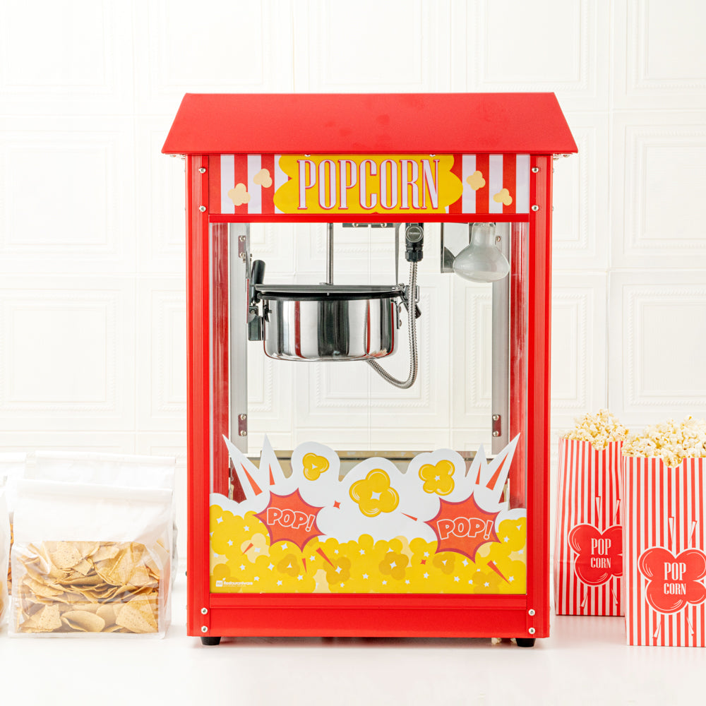 Hi Tek 8 oz Red Stainless Steel Popcorn Machine - 1 count box