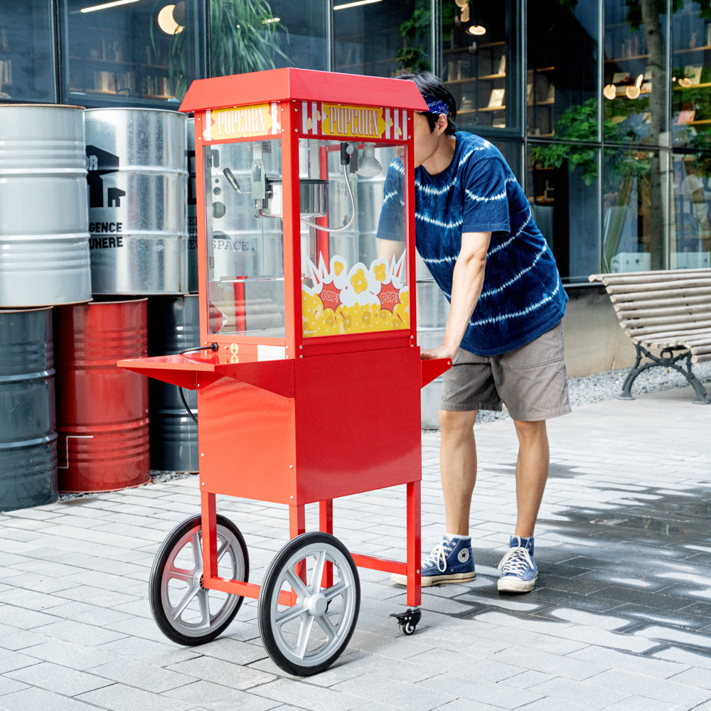 Hi Tek Red Stainless Steel Cart - For 8 oz Popcorn Machine - 1 count box