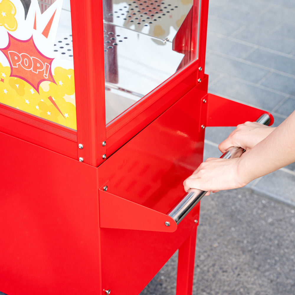 Hi Tek Red Stainless Steel Cart - For 8 oz Popcorn Machine - 1 count box