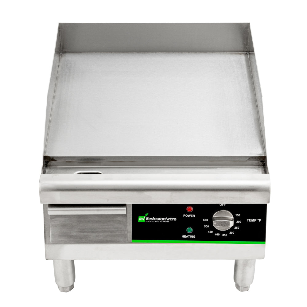 Hi Tek Stainless Steel Electric Countertop Griddle - 120V, 1750W - 16" - 1 count box