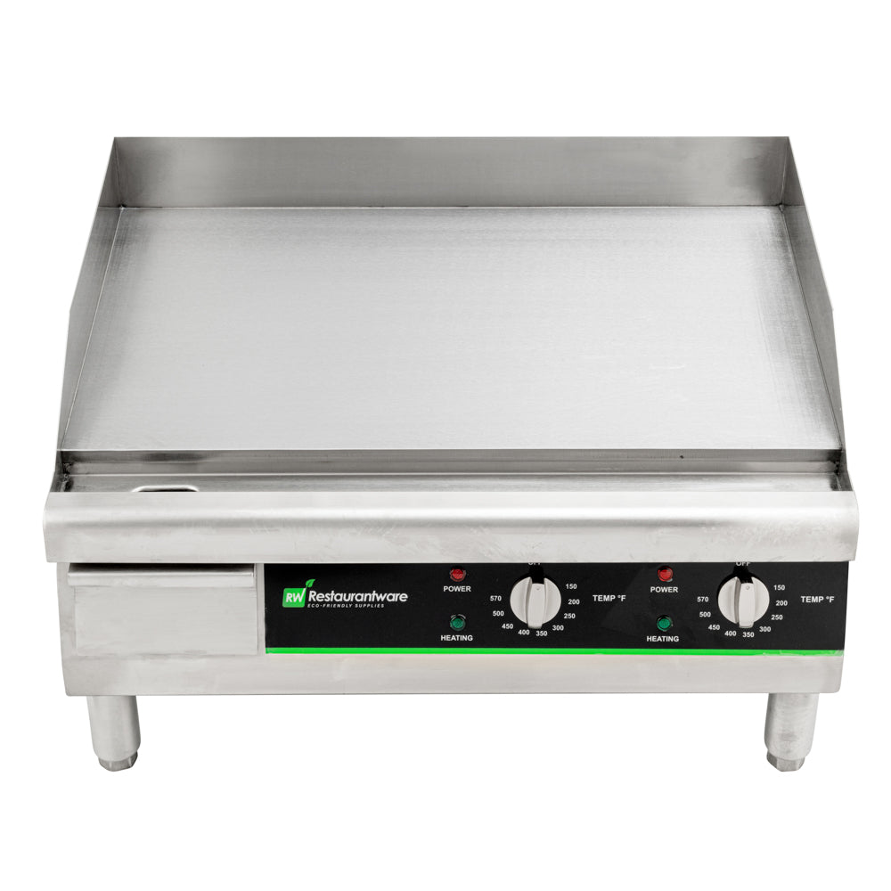Hi Tek Stainless Steel Electric Countertop Griddle - 208/240V, 2675W-3560W - 24" - 1 count box