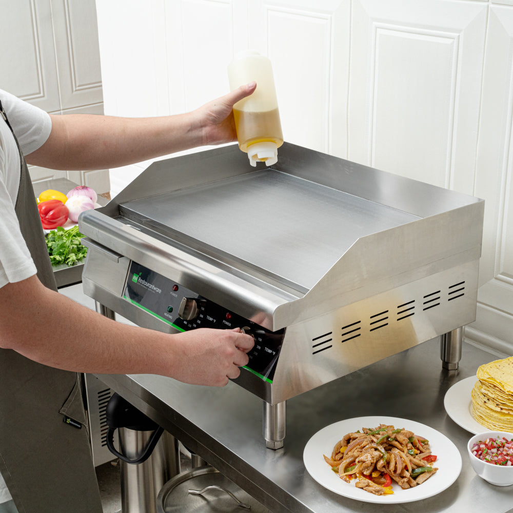 Hi Tek Stainless Steel Electric Countertop Griddle - 208/240V, 2675W-3560W - 24" - 1 count box