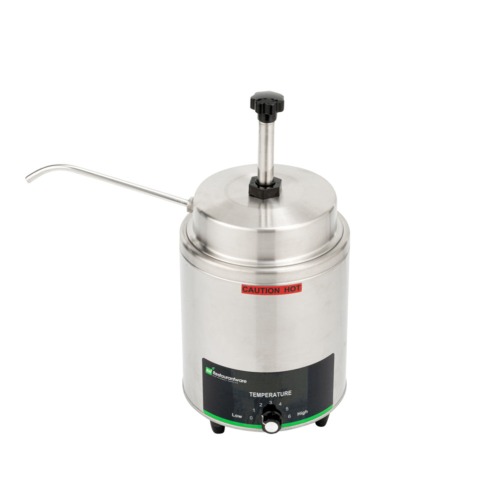Hi Tek 3.5 qt Stainless Steel Warmer - with Spout, Pump - 1 count box