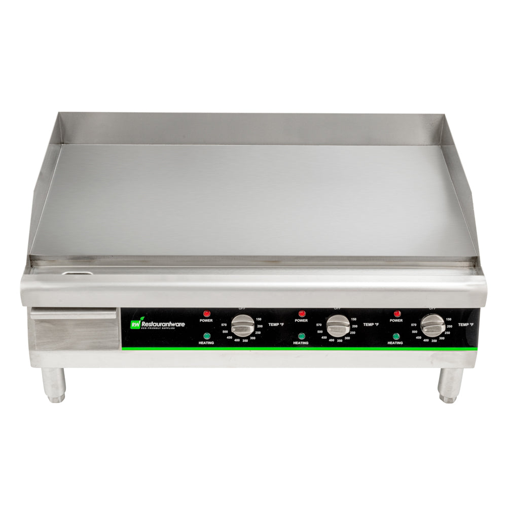 Hi Tek Stainless Steel Electric Countertop Griddle - 208/240V, 3375W-4500W - 30" - 1 count box