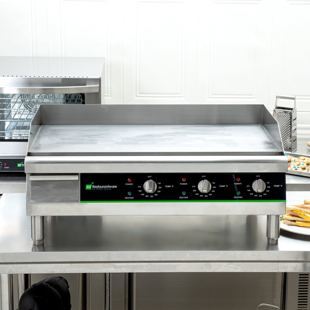 Hi Tek Stainless Steel Electric Countertop Griddle - 208/240V, 3375W-4500W - 30" - 1 count box