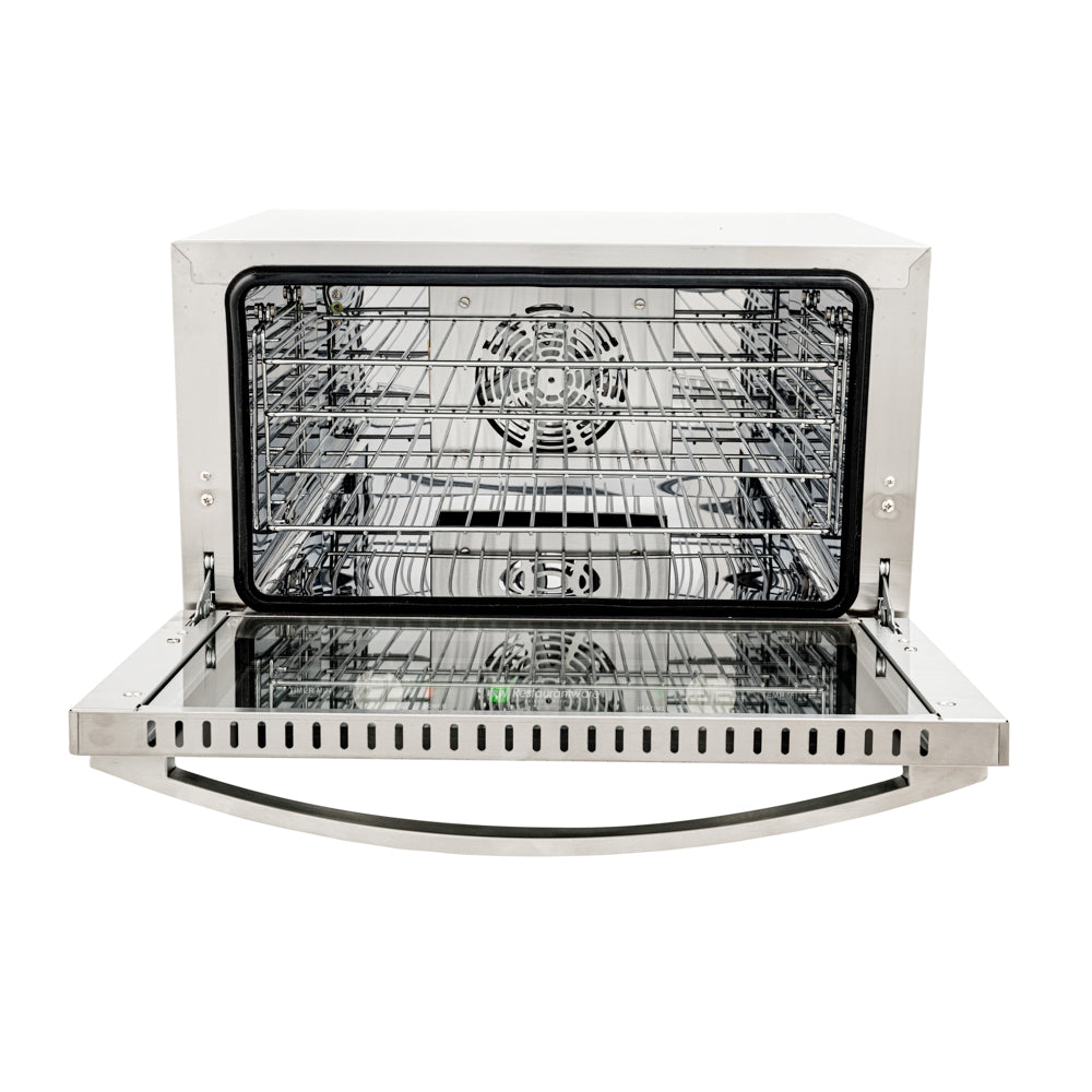 Hi Tek Stainless Steel Half Size Countertop Convection Oven - 120V, 1600W - 1.5 cu ft - 1 count box