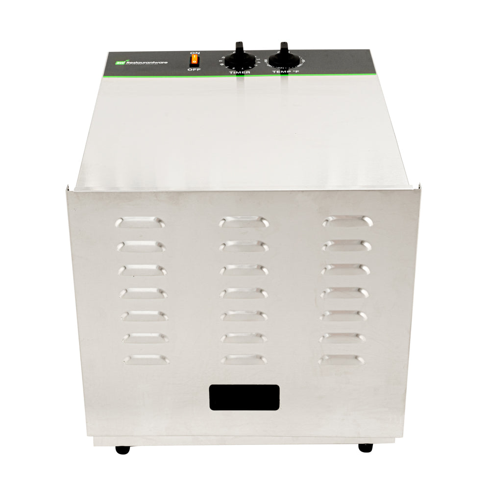 Hi Tek Stainless Steel 10-Tray Food Dehydrator - Removable Door, 120V, 1000W - 1 count box