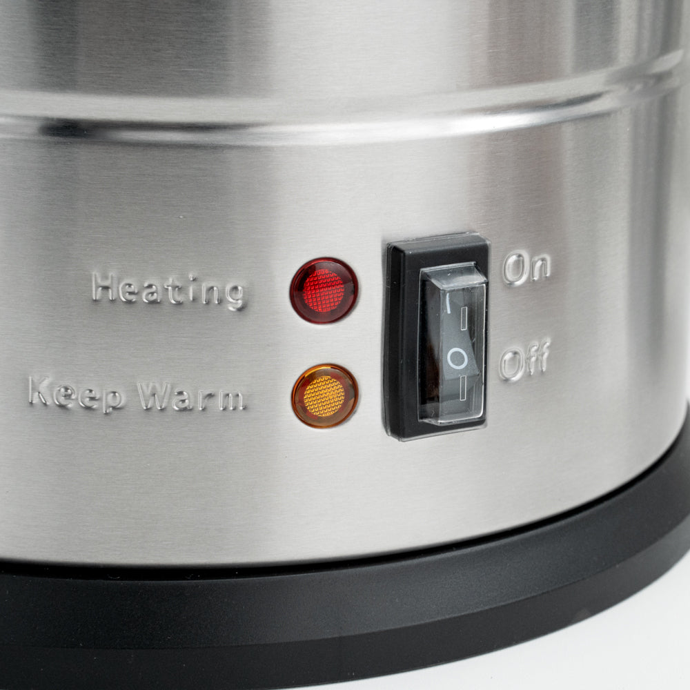 Restpresso 3 gal Silver 13/0 Stainless Steel Coffee Urn - 67 Cup - 8 3/4" x 8 3/4" x 18 3/4" - 1 count box