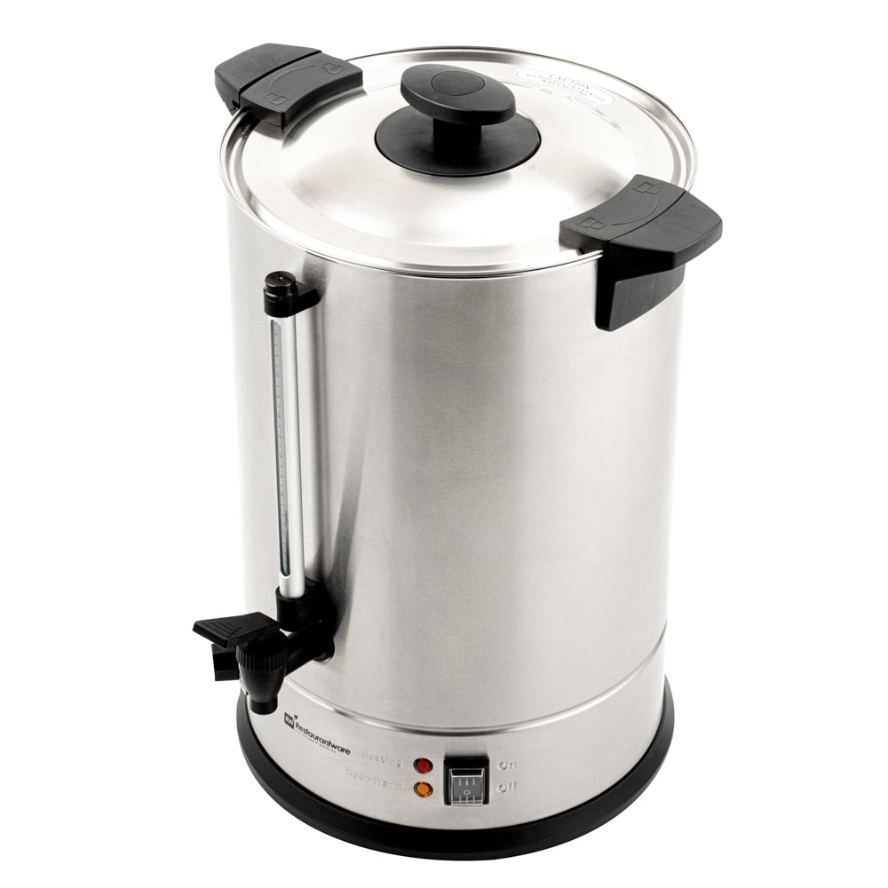 Restpresso 5 gal Silver 13/0 Stainless Steel Coffee Urn - 128 Cup - 11 1/2" x 11 1/2" x 19 1/2" - 1 count box