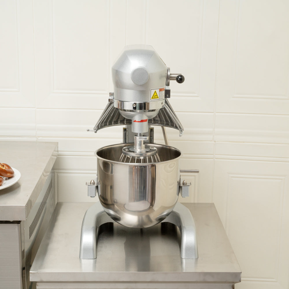 Hi Tek 11 qt Planetary Stand Mixer - Includes Dough Hook, Whisk and Beater, with Safety Guard - 1 count box