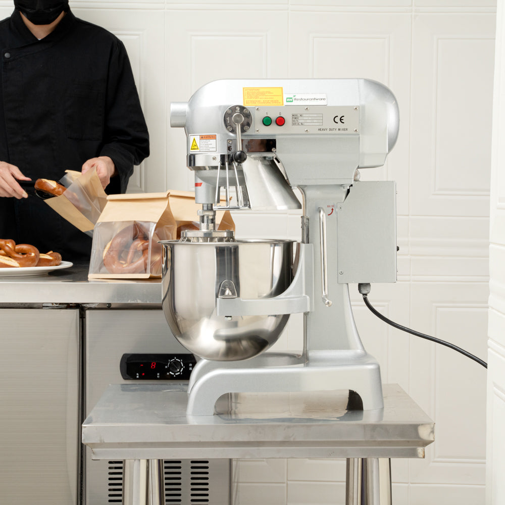 Hi Tek 11 qt Planetary Stand Mixer - Includes Dough Hook, Whisk and Beater, with Safety Guard - 1 count box