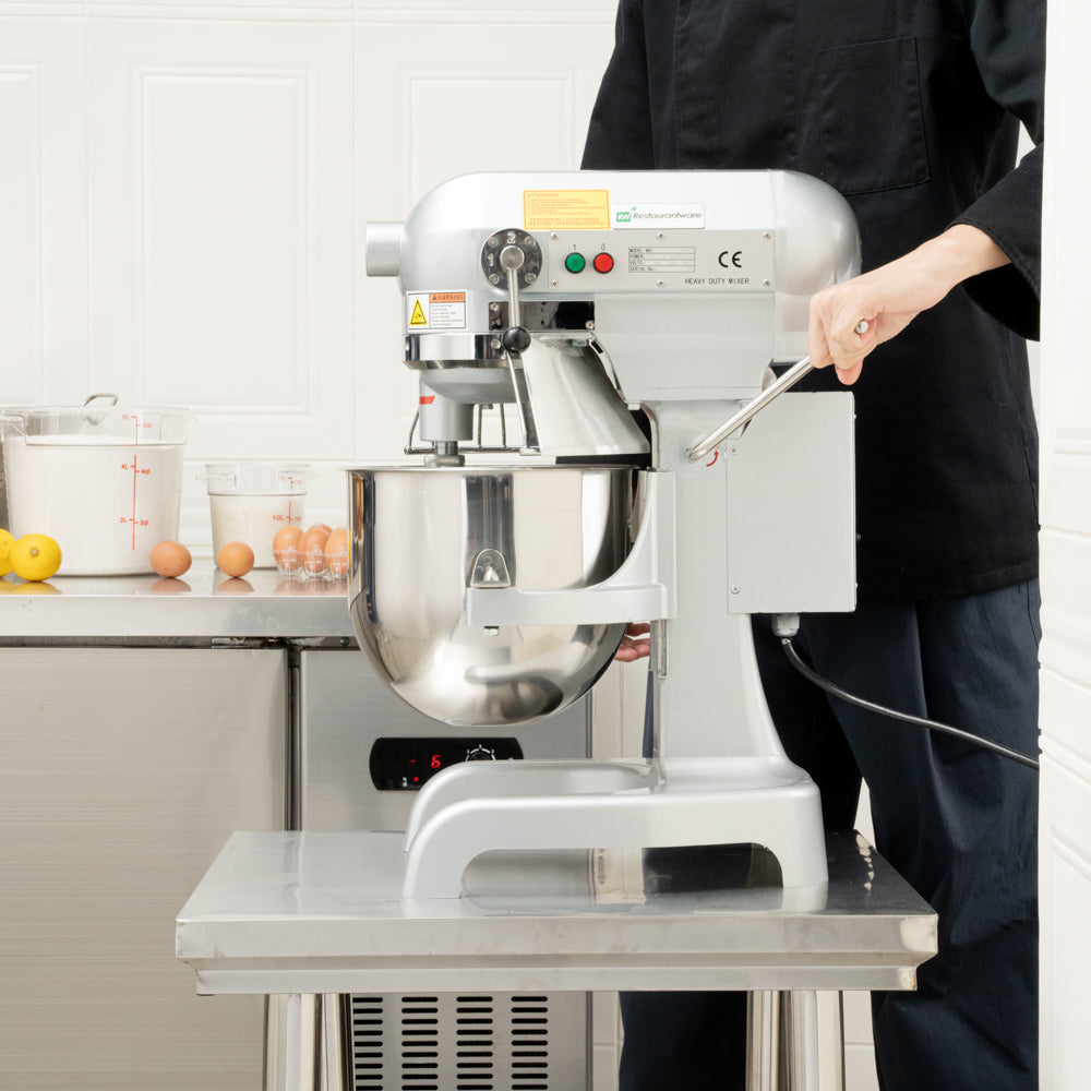 Hi Tek 11 qt Planetary Stand Mixer - Includes Dough Hook, Whisk and Beater, with Safety Guard - 1 count box