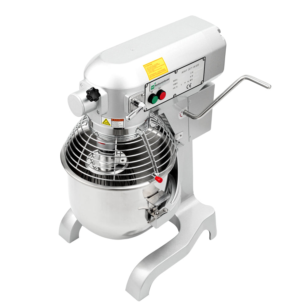 Hi Tek 21 qt Planetary Stand Mixer - Includes Dough Hook, Whisk and Beater, with Safety Guard - 1 count box