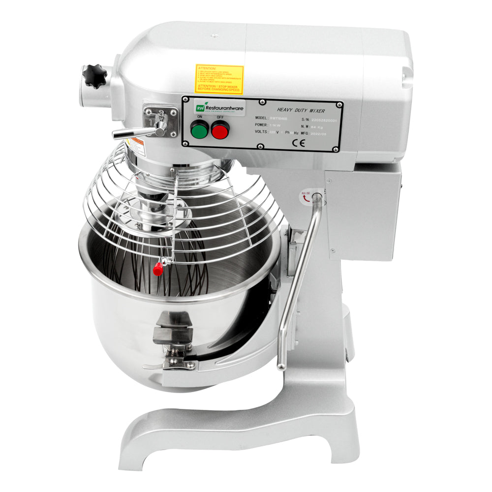Hi Tek 21 qt Planetary Stand Mixer - Includes Dough Hook, Whisk and Beater, with Safety Guard - 1 count box