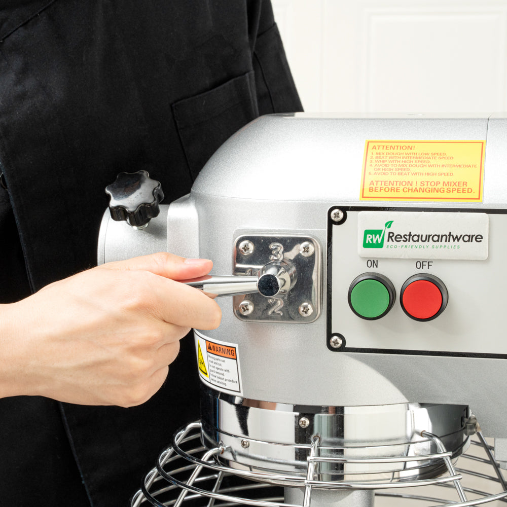 Hi Tek 21 qt Planetary Stand Mixer - Includes Dough Hook, Whisk and Beater, with Safety Guard - 1 count box
