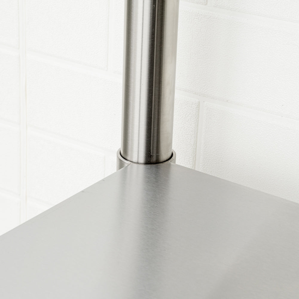 Kitchen Tek 16-Gauge 304 Stainless Steel Commercial Work Table - Medium Duty, Galvanized Legs, Undershelf - 24" x 48" - 1 count box