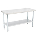 Kitchen Tek 18-Gauge 304 Stainless Steel Commercial Work Table - Heavy Duty, Galvanized Legs, Undershelf - 24" x 60" - 1 count box