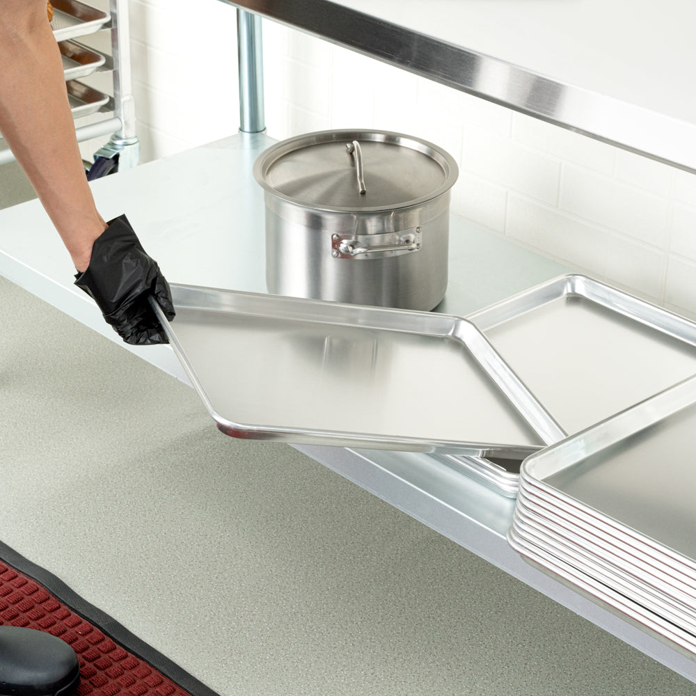 Kitchen Tek 18-Gauge 304 Stainless Steel Commercial Work Table - Heavy Duty, Galvanized Legs, Undershelf - 30" x 72" - 1 count box