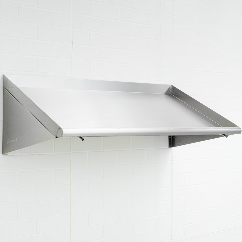 Kitchen Tek 304 Stainless Steel Rack Shelf - Wall Mounted, Slanted - 42" - 1 count box