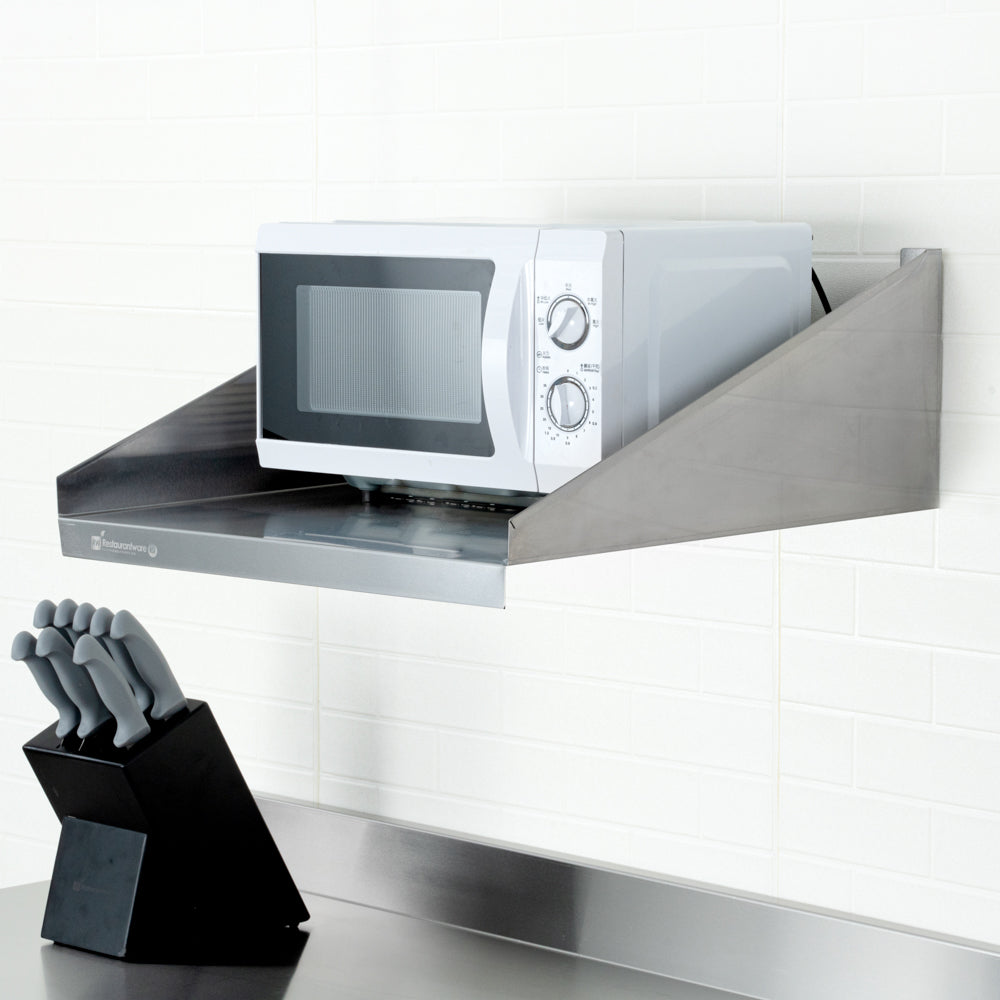 Kitchen Tek 18-Gauge 430 Stainless Steel Microwave Shelf - Heavy Duty - 24" x 24" - 1 count box