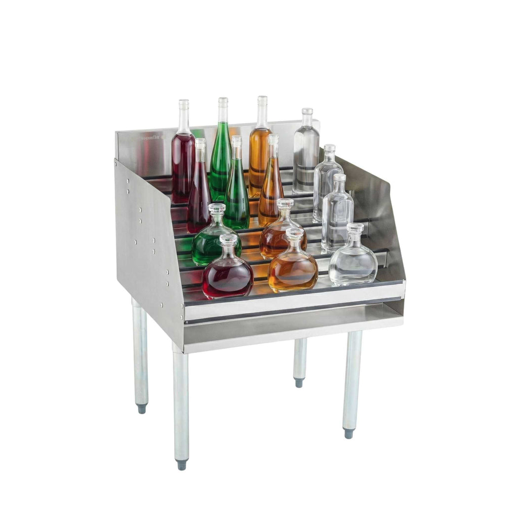 Kitchen Tek 304 Stainless Steel Liquor Display Rack - 5 Tiers, 24" - 1 count box