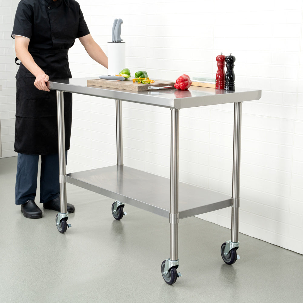 Kitchen Tek Work Table / Equipment Stand Swivel Caster - Heavy Duty - 5" - 4 count box