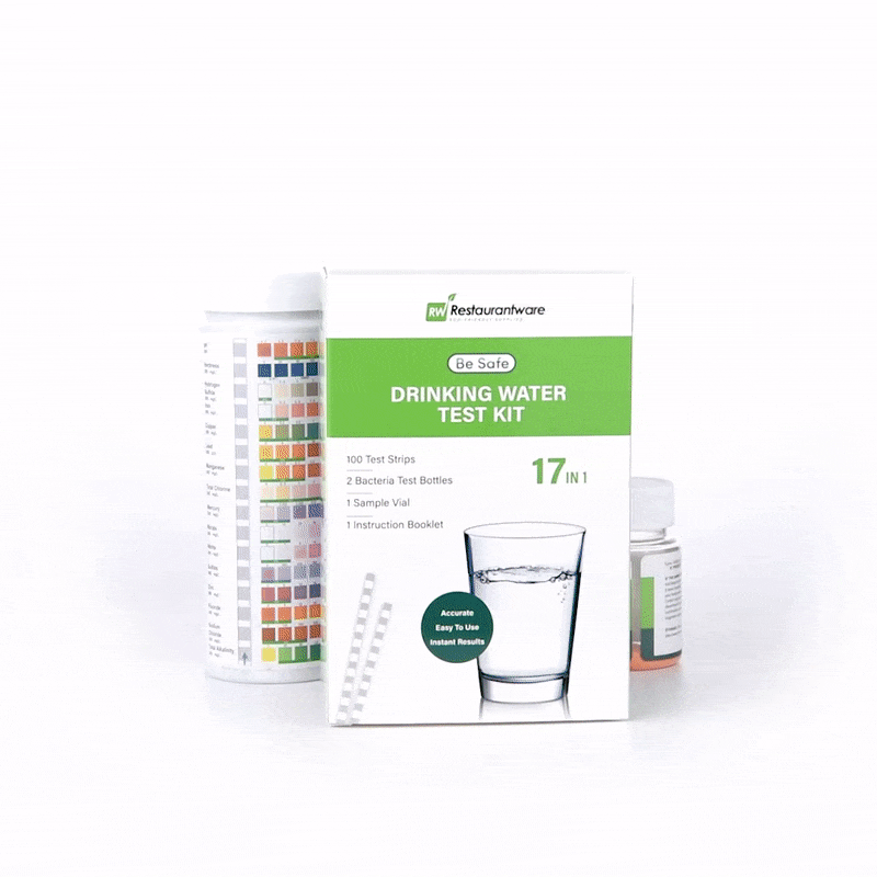 Be Safe 17-in-1 Premium Drinking Water Test Strip - Includes 2 Bacteria Tests - 100 count box