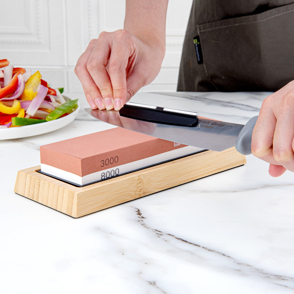 Sensei Whetstone Knife Sharpening Set - 3000/8000, Non-Slip Base - 1 count box