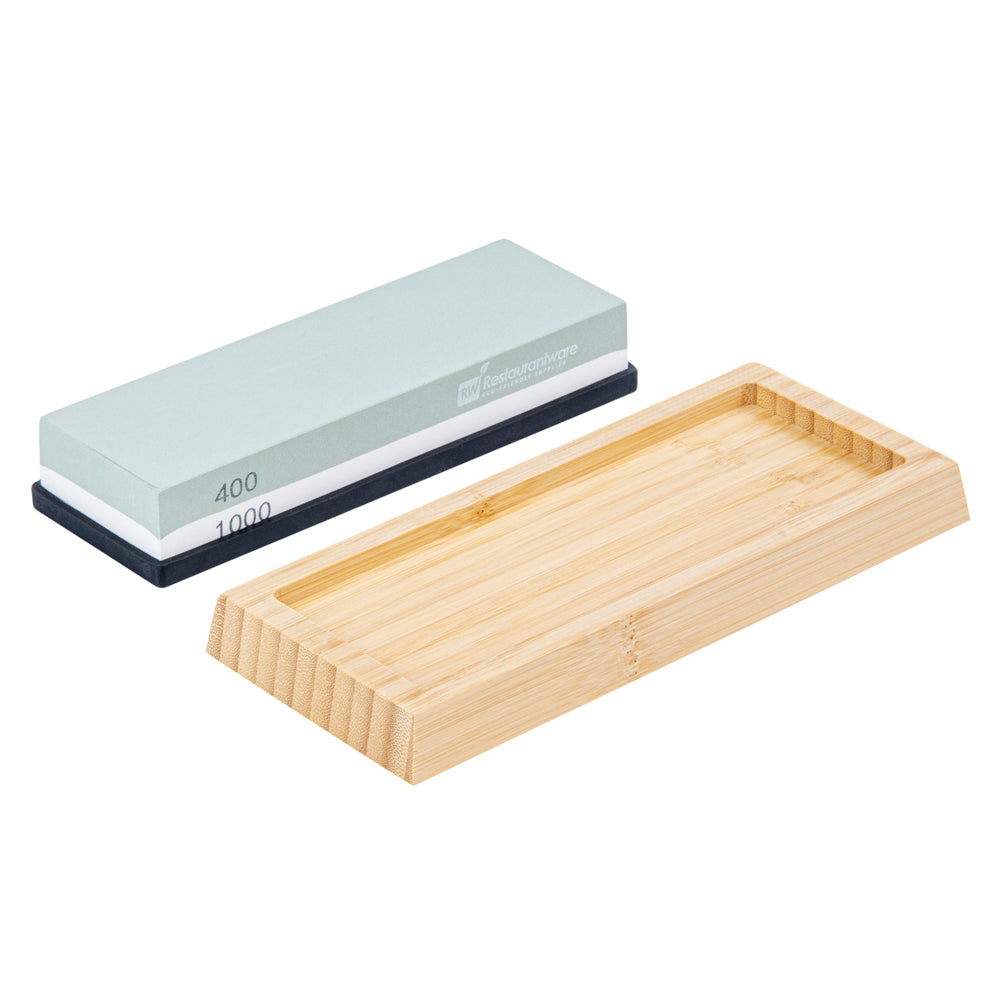 Sensei Whetstone Knife Sharpening Set - 400/1000, Non-Slip Base - 1 count box