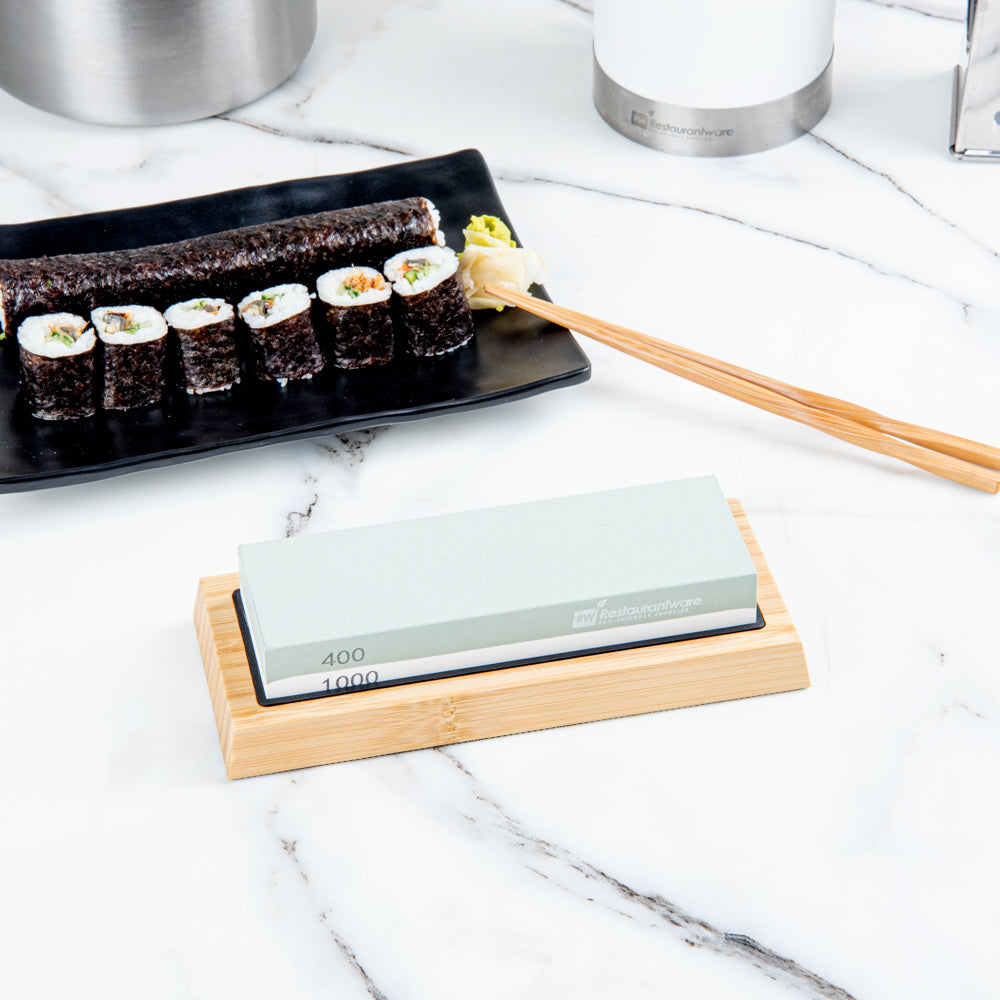 Sensei Whetstone Knife Sharpening Set - 400/1000, Non-Slip Base - 1 count box