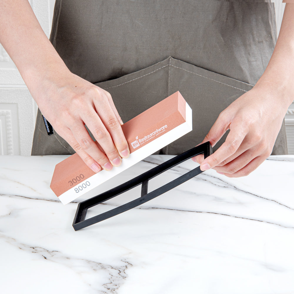 Sensei Whetstone Knife Sharpening Set - 3000/8000, Silicone Holder - 1 count box