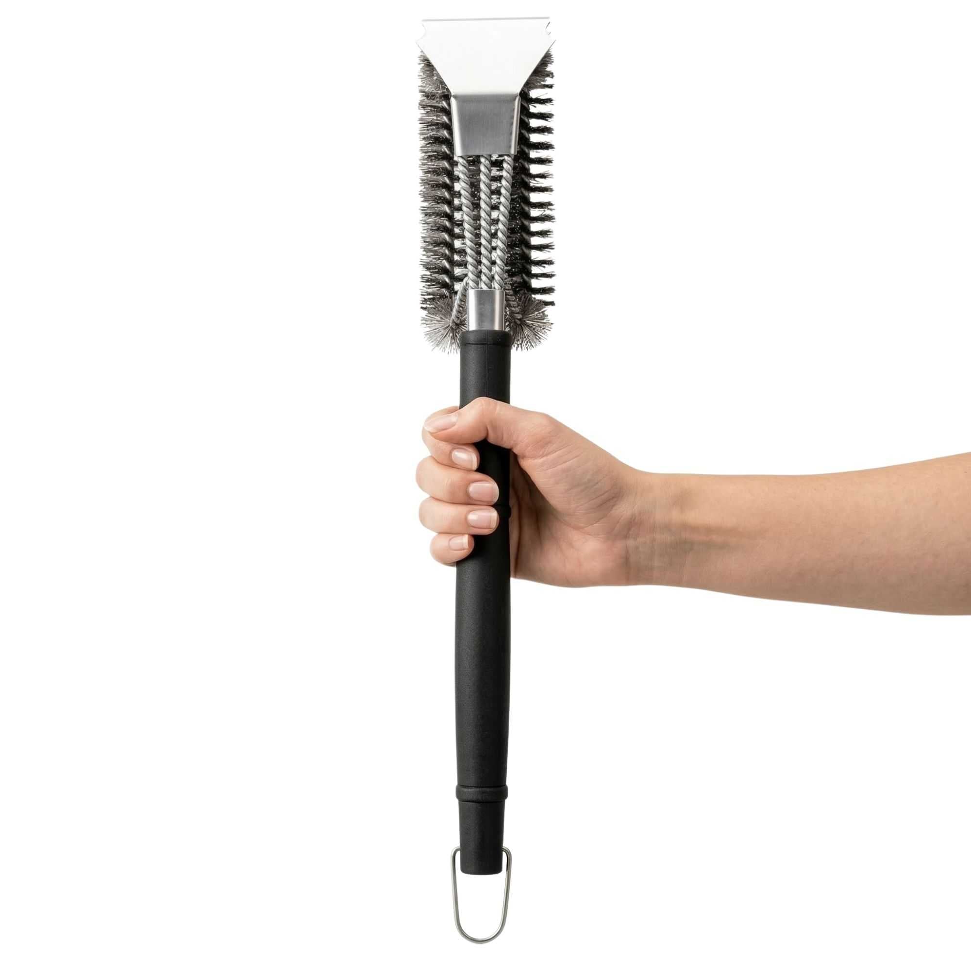 Met Lux Triple Head Grill Brush - 18 1/2" - 1 count box