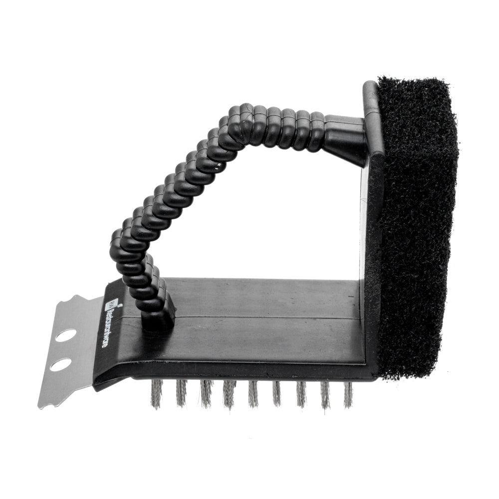 Met Lux Handheld Grill Brush / Scraper - with Scouring Pad - 4 1/2" - 1 count box