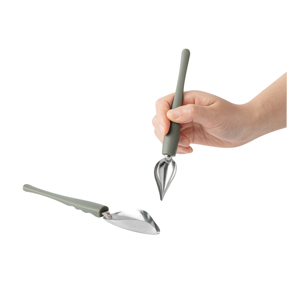 Comfy Grip Stainless Steel Drawing / Decorating 2-Piece Spoon Set - 7 3/4" x 1 1/2" x 1 1/2" - 1 count box