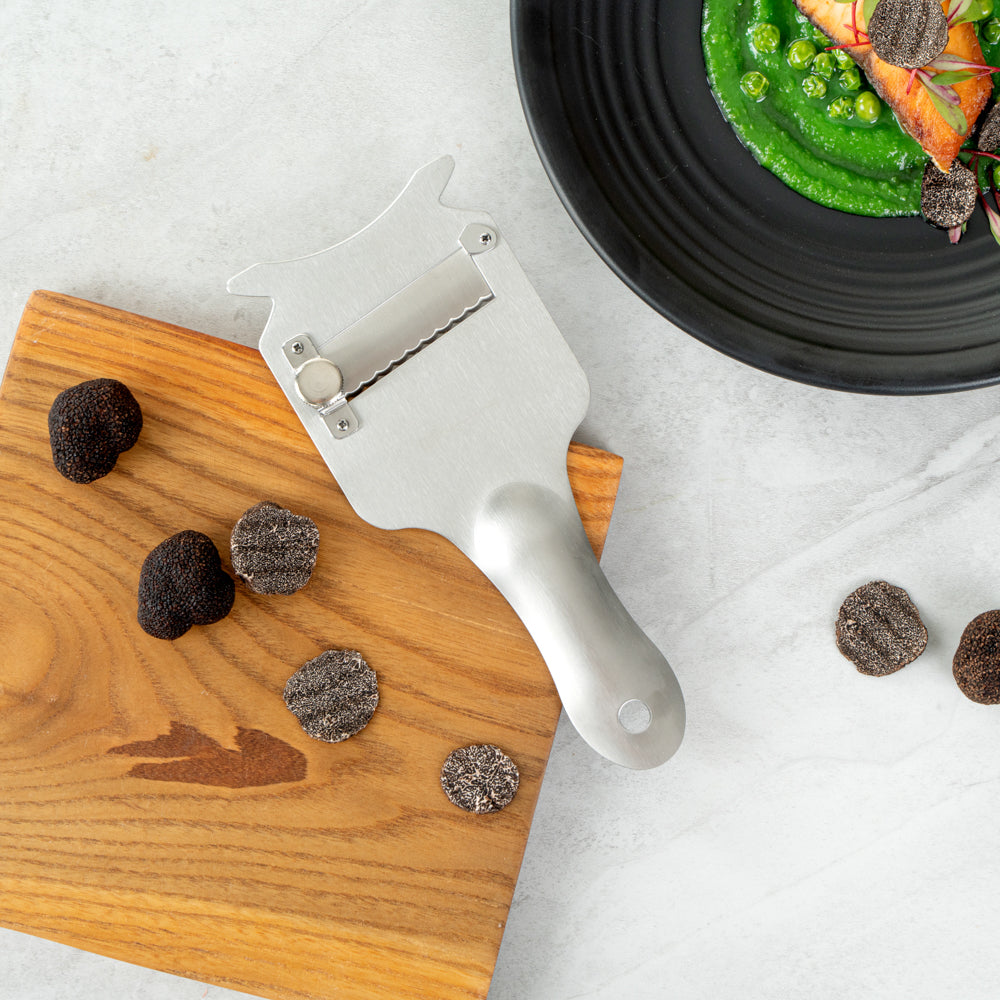 Met Lux Stainless Steel Truffle Slicer / Chocolate Shaver - 8 1/4" x 3 1/2" - 1 count box