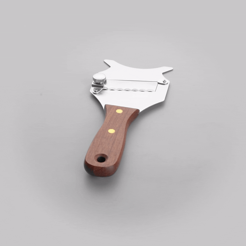 Met Lux Stainless Steel Truffle Slicer / Chocolate Shaver - with Wooden Handle - 7 1/2" x 3 1/4" - 1 count box