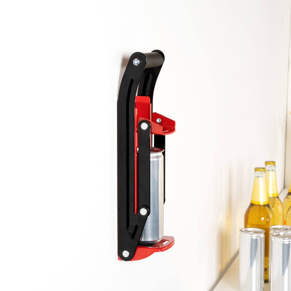 Met Lux Red Metal Can Crusher - for 12 / 16 oz Cans, Wall Mount - 1 count box