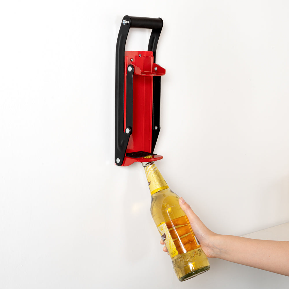 Met Lux Red Metal Can Crusher - for 12 / 16 oz Cans, Wall Mount - 1 count box