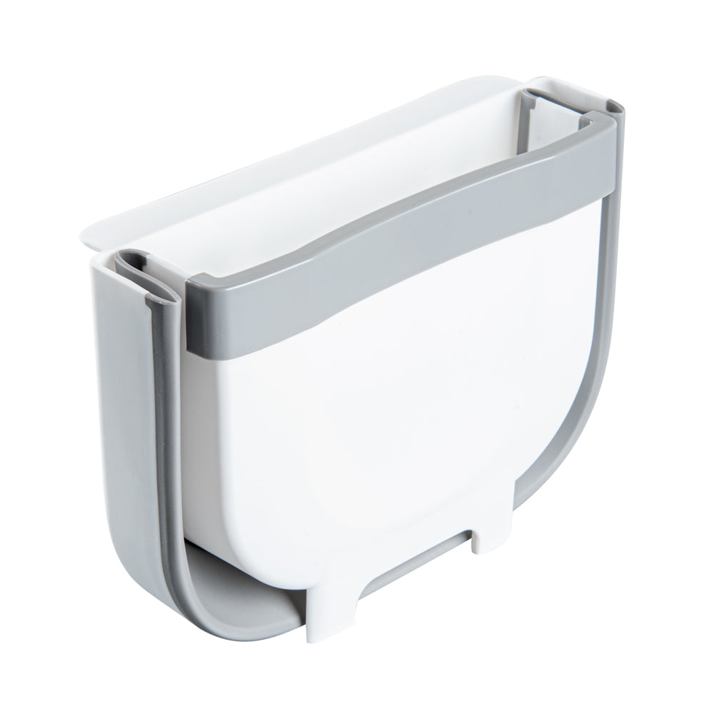 Chef 101 Gray Collapsible Mini Trash Can - 10" x 7 1/4" x 7 1/4" - 1 count box