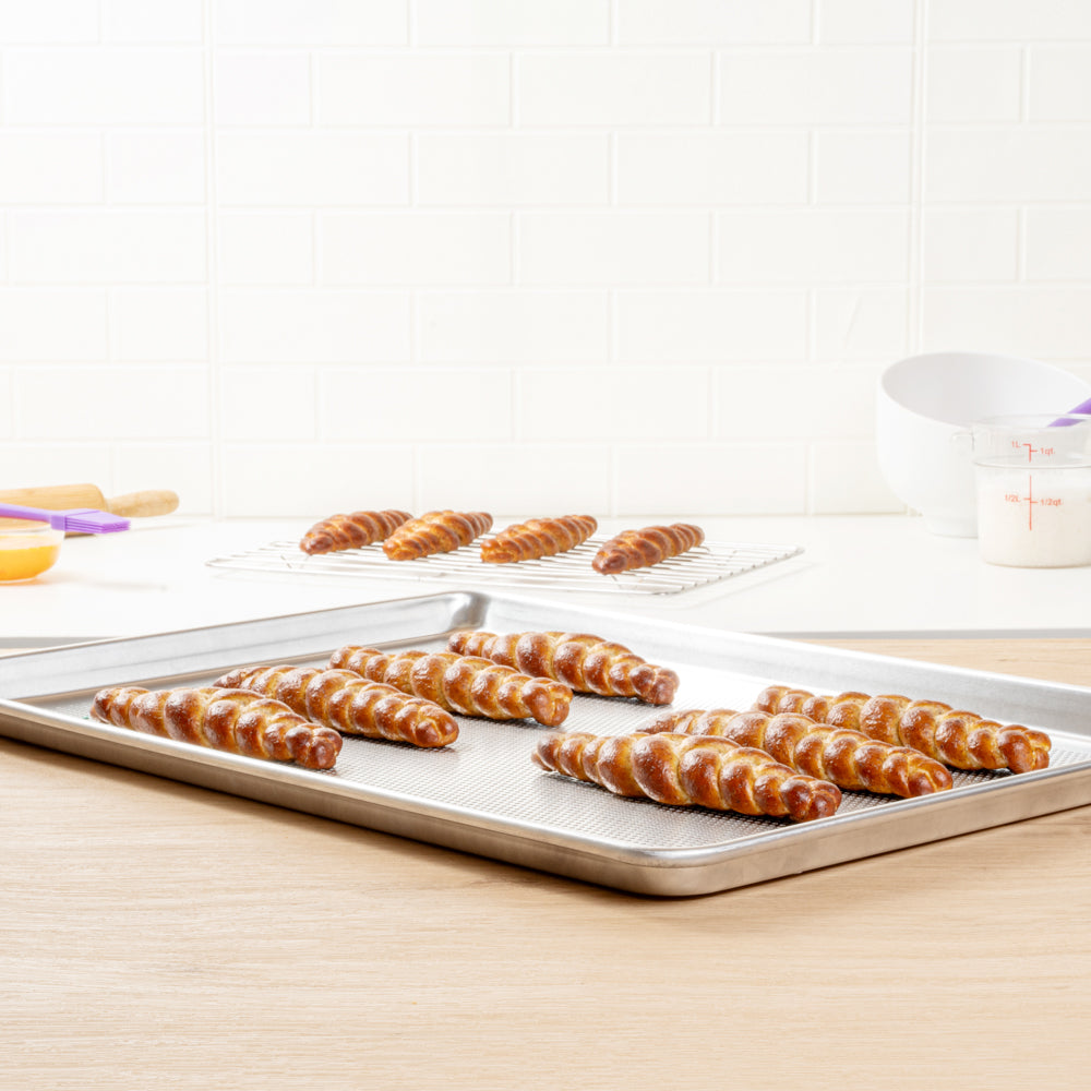 Met Lux Aluminum Full Size Baking Sheet - Perforated, Heavy Duty - 26" x 18" - 1 count box