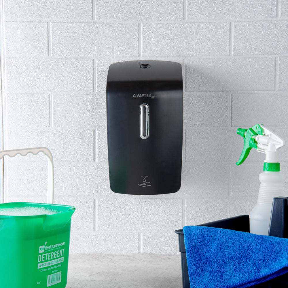 Clean Tek Professional 33 oz Black Automatic Soap Dispenser - for Liquid Soap - 1 count box
