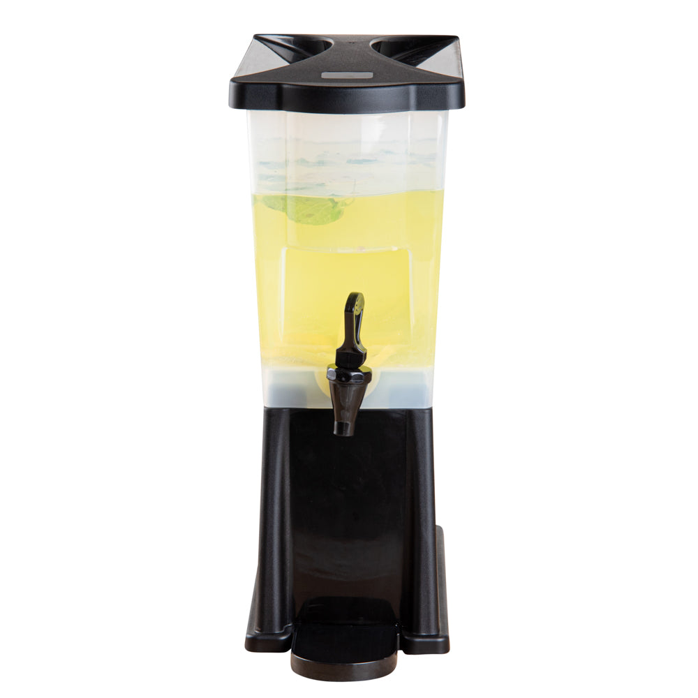 Bev Tek 3 gal Black Beverage Dispenser - 16" x 8" x 21" - 1 count box