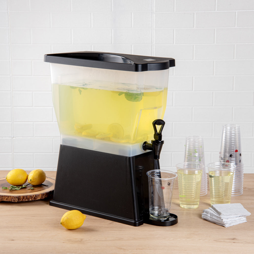 Bev Tek 3 gal Black Beverage Dispenser - 16" x 8" x 21" - 1 count box