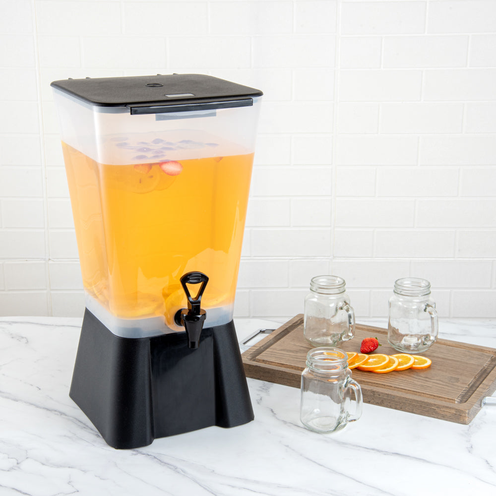 Bev Tek 5 gal Black Beverage Dispenser - 12 1/2" x 11" x 22" - 1 count box