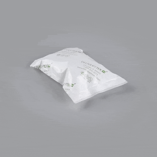 Delivery Tek Plastic Shipping Ice Pack - 5" x 3 3/4" - 100 count box