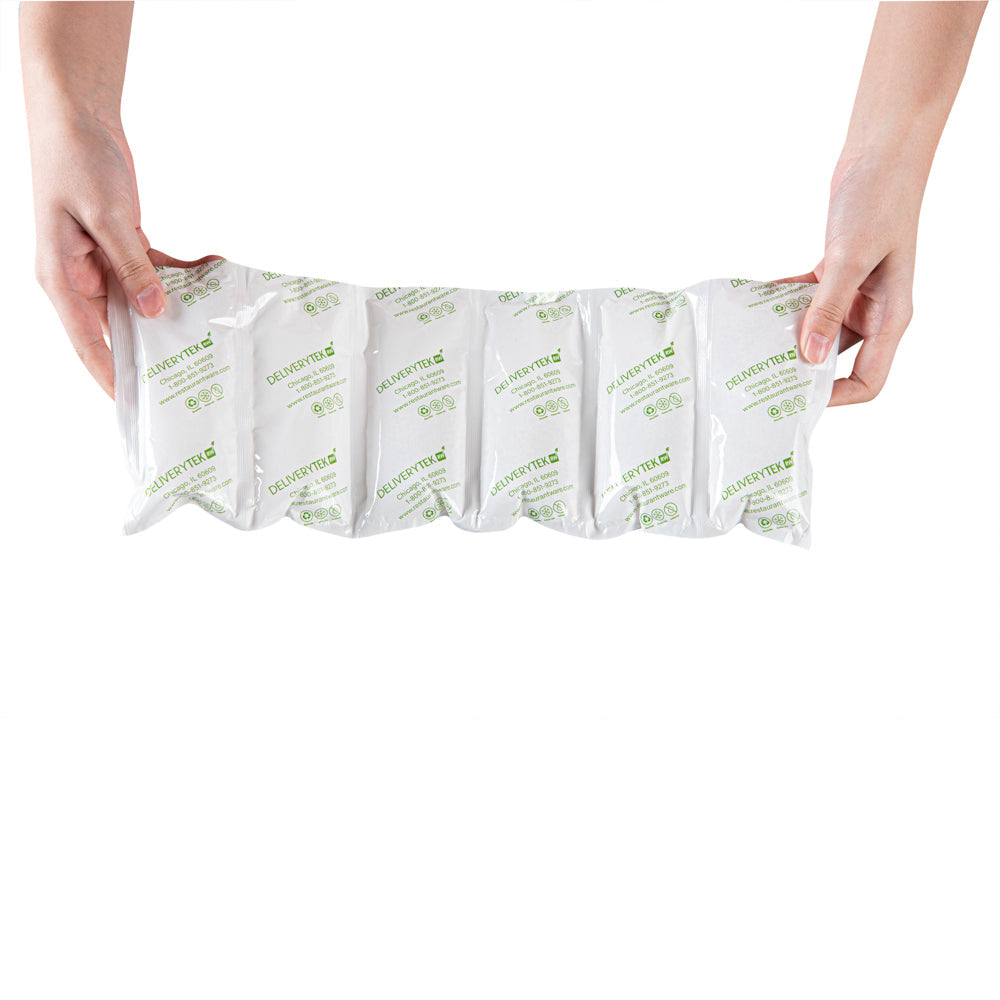 Delivery Tek Plastic Shipping Ice Pack - 1 x 6 Cells - 15 1/4" x 5 3/4" - 100 count box