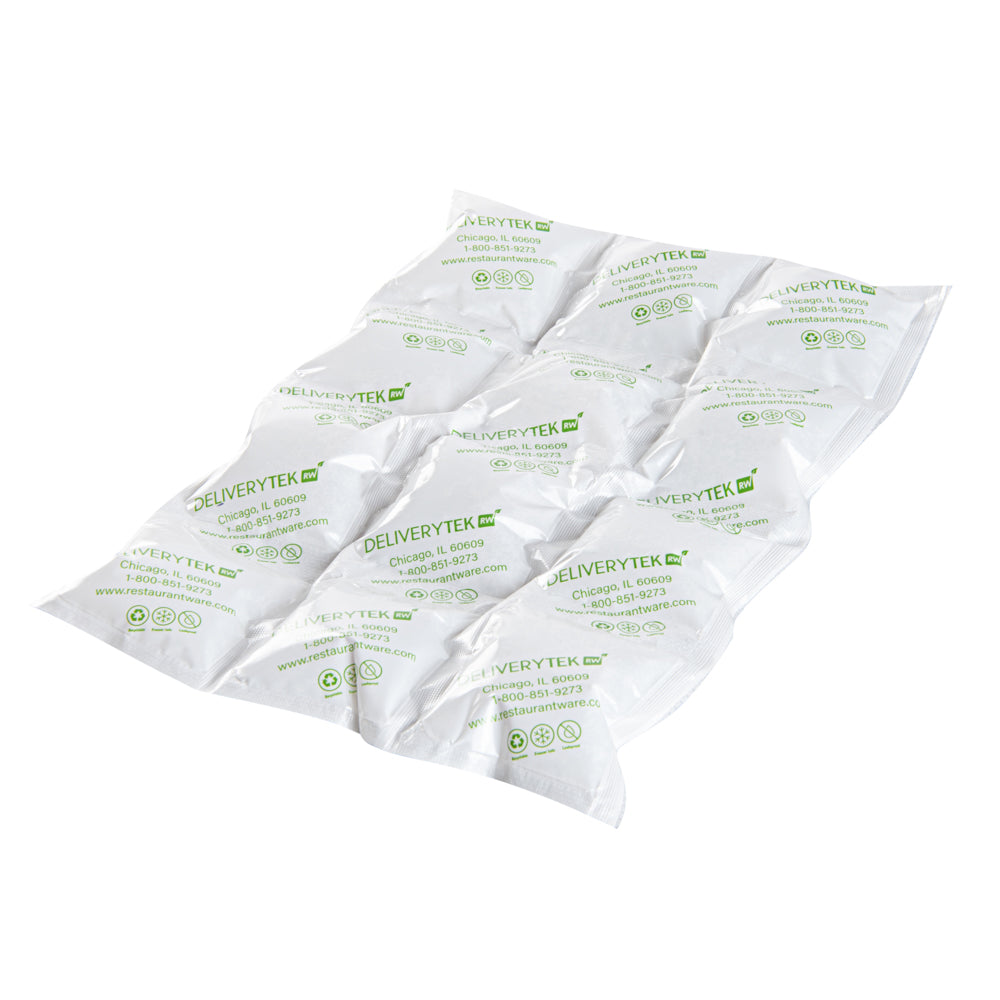 Delivery Tek Plastic Shipping Ice Pack - 3 x 4 Cells - 11 1/2" x 7 3/4" - 100 count box